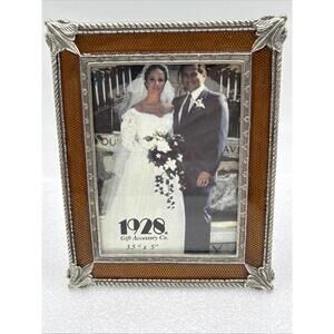 Vintage 1928 Branded Silver Orange 3” X 5” Picture Frame NEW